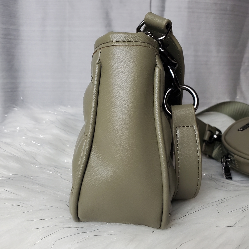 STEVE MADDEN olive green quilted bzoia handbag/ crossbody bag - Picture 6 of 10